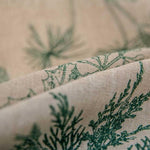Green Pine Bird Pattern Tassel Curtain Lasson Living