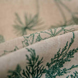 Green Pine Bird Pattern Tassel Curtain Lasson Living