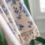 Blue Rose Floral Home Curtain Lasson Living