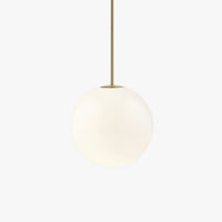 Minimalist Brass Globe Glass Pendant 1-Light Lasson Living