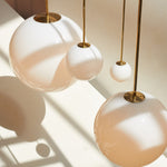 Minimalist Brass Globe Glass Pendant 1-Light Lasson Living