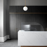 Minimalist Brass Globe Glass Pendant 1-Light Lasson Living