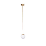 Minimalist Brass Globe Glass Pendant 1-Light Lasson Living
