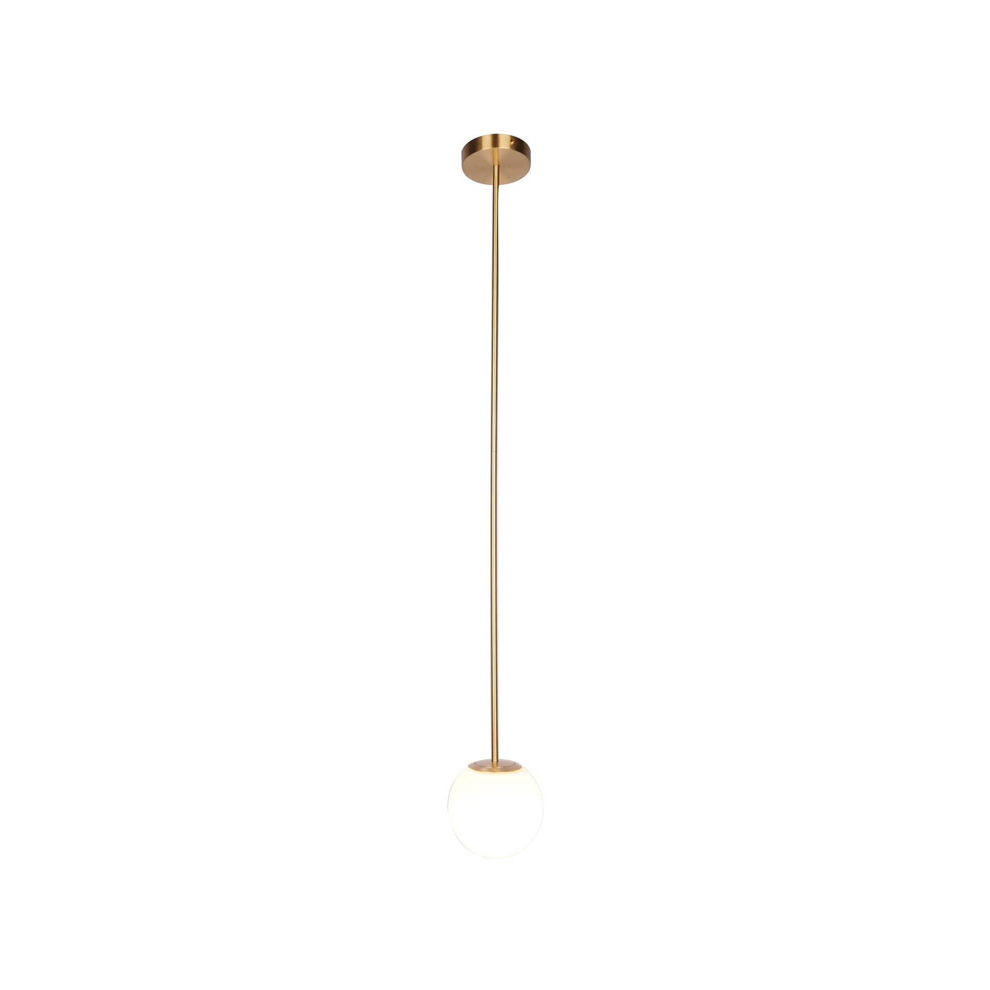 Minimalist Brass Globe Glass Pendant 1-Light Lasson Living