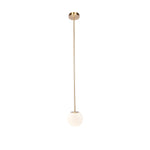 Minimalist Brass Globe Glass Pendant 1-Light Lasson Living
