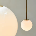 Minimalist Brass Globe Glass Pendant 1-Light Lasson Living