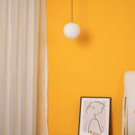 Minimalist Brass Globe Glass Pendant 1-Light Lasson Living