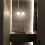 Minimalist Brass Globe Glass Pendant 1-Light Lasson Living