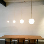 Minimalist Brass Globe Glass Pendant 1-Light Lasson Living