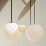 Minimalist Brass Globe Glass Pendant 1-Light Lasson Living