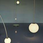 Minimalist Brass Globe Glass Pendant 1-Light Lasson Living