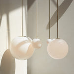 Minimalist Brass Globe Glass Pendant 1-Light Lasson Living