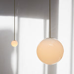 Minimalist Brass Globe Glass Pendant 1-Light Lasson Living
