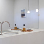 Minimalist Brass Globe Glass Pendant 1-Light Lasson Living