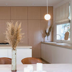 Minimalist Brass Globe Glass Pendant 1-Light Lasson Living