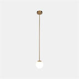 Minimalist Brass Globe Glass Pendant 1-Light Lasson Living