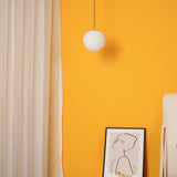 Minimalist Brass Globe Glass Pendant 1-Light Lasson Living