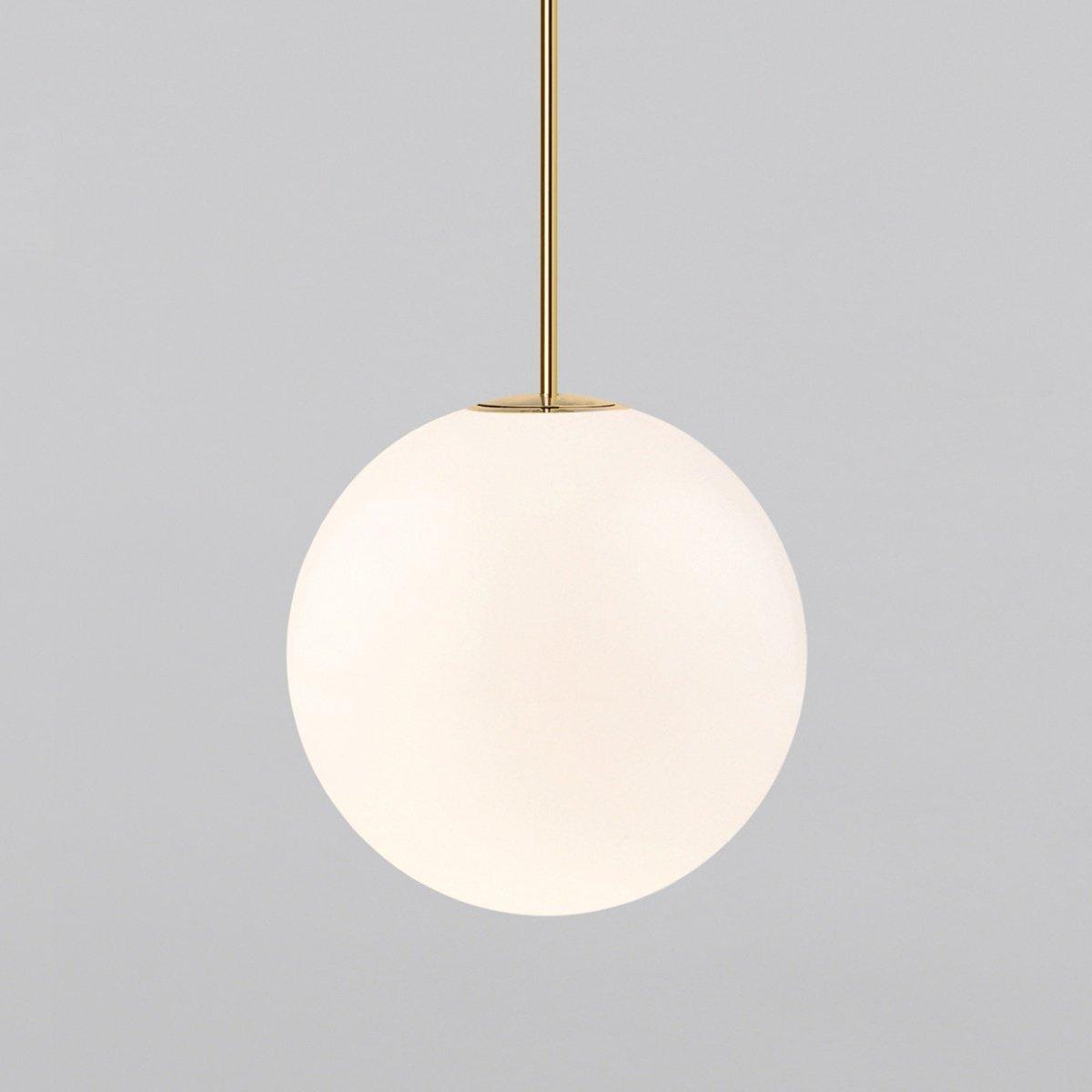 Minimalist Brass Globe Glass Pendant 1-Light Lasson Living