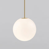 Minimalist Brass Globe Glass Pendant 1-Light Lasson Living