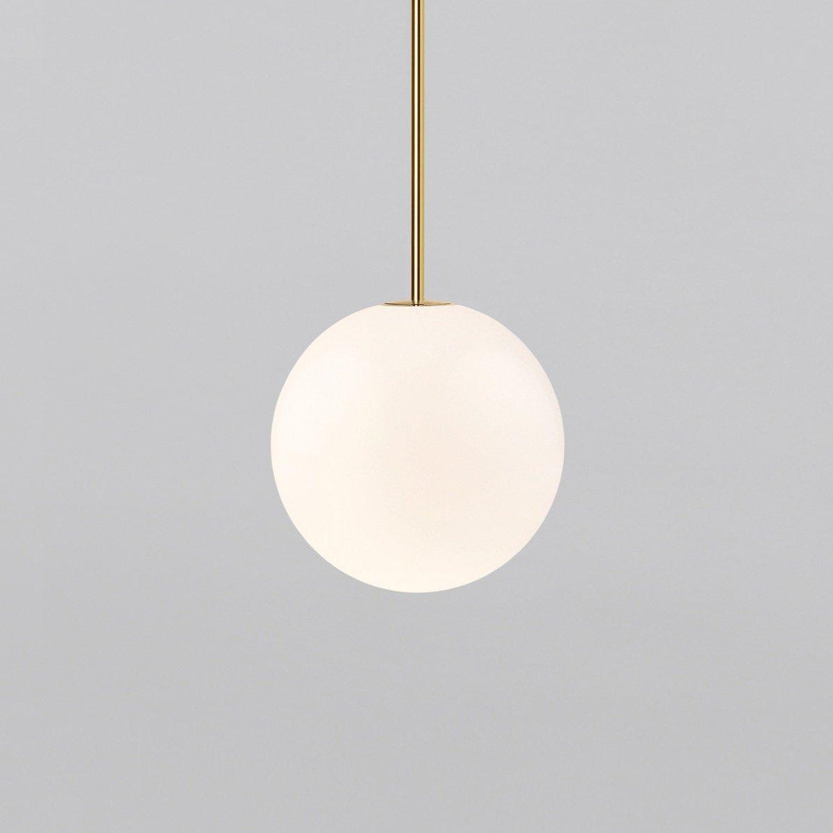 Minimalist Brass Globe Glass Pendant 1-Light Lasson Living