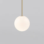 Minimalist Brass Globe Glass Pendant 1-Light Lasson Living