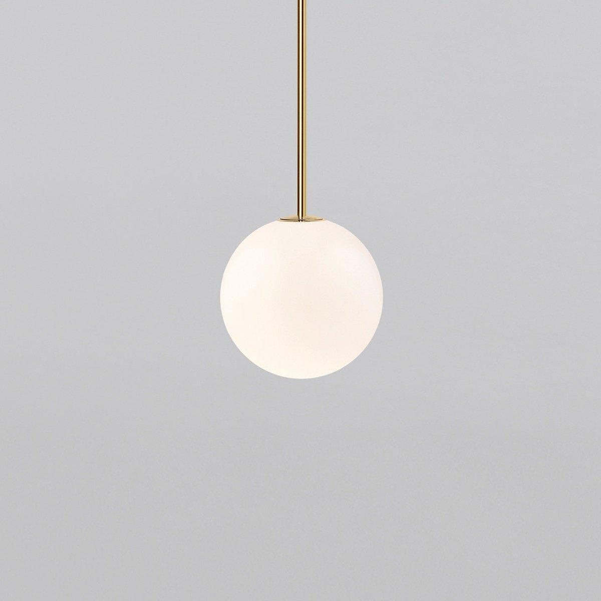 Minimalist Brass Globe Glass Pendant 1-Light Lasson Living
