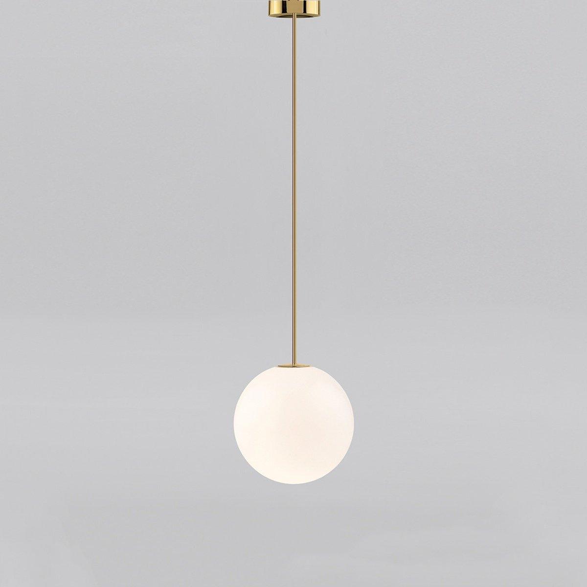 Minimalist Brass Globe Glass Pendant 1-Light Lasson Living