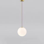 Minimalist Brass Globe Glass Pendant 1-Light Lasson Living