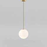 Minimalist Brass Globe Glass Pendant 1-Light Lasson Living