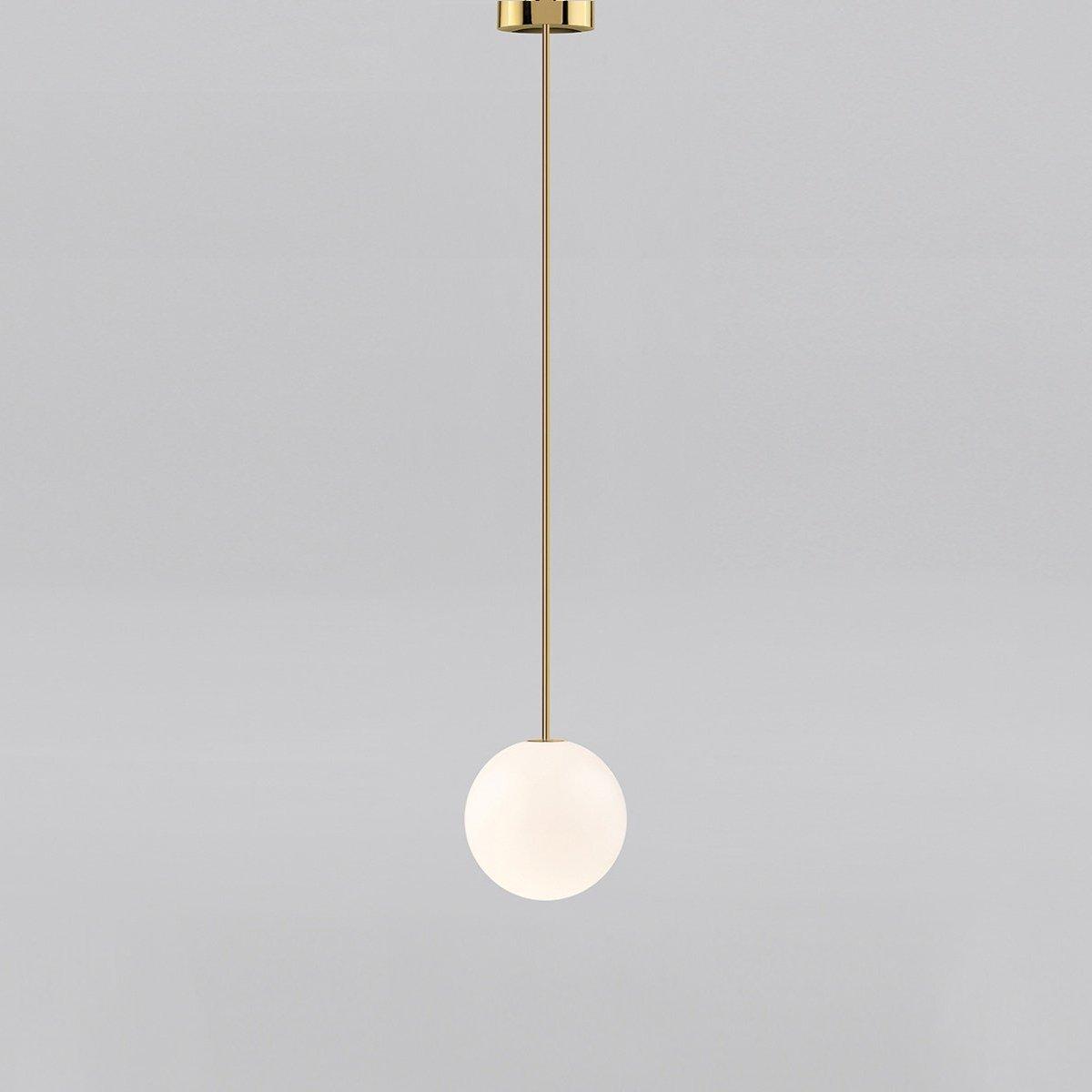 Minimalist Brass Globe Glass Pendant 1-Light Lasson Living
