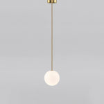 Minimalist Brass Globe Glass Pendant 1-Light Lasson Living