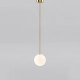 Minimalist Brass Globe Glass Pendant 1-Light Lasson Living