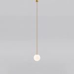 Minimalist Brass Globe Glass Pendant 1-Light Lasson Living