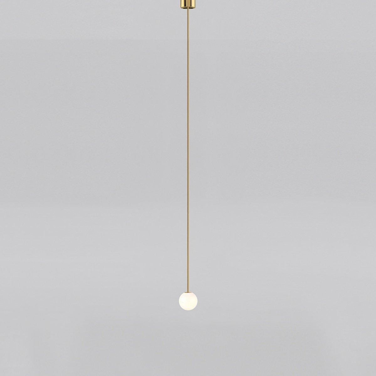 Minimalist Brass Globe Glass Pendant 1-Light Lasson Living