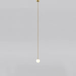 Minimalist Brass Globe Glass Pendant 1-Light Lasson Living