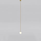 Minimalist Brass Globe Glass Pendant 1-Light Lasson Living