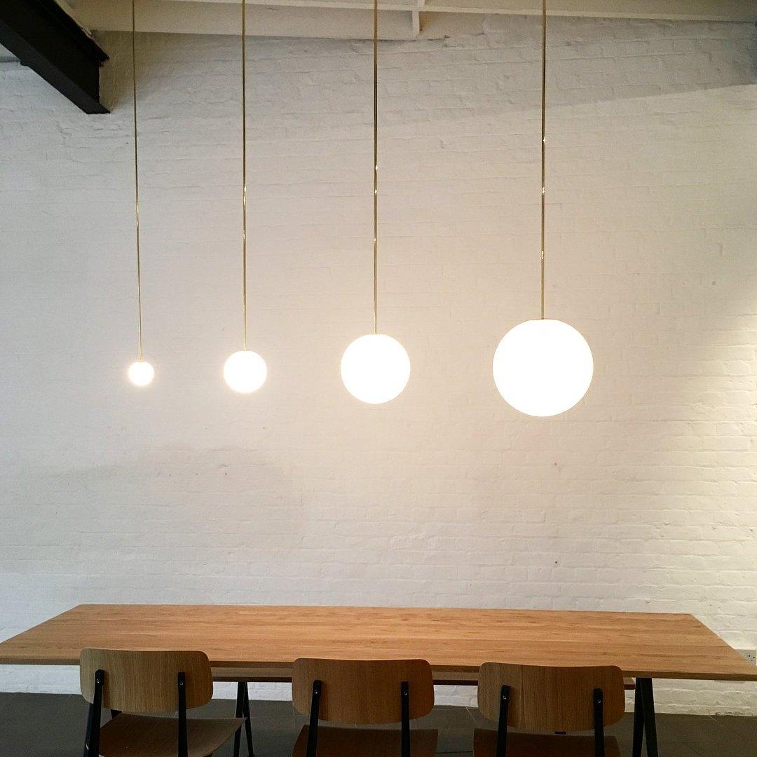 Minimalist Brass Globe Glass Pendant 1-Light Lasson Living