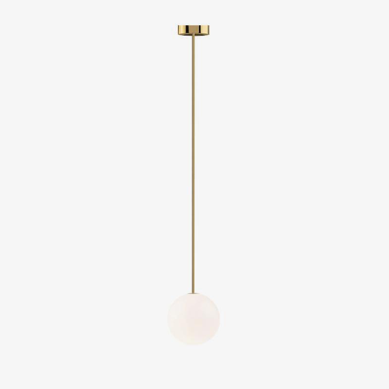 Minimalist Brass Globe Glass Pendant 1-Light Lasson Living