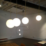 Minimalist Brass Globe Glass Pendant 1-Light Lasson Living