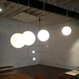 Minimalist Brass Globe Glass Pendant 1-Light Lasson Living