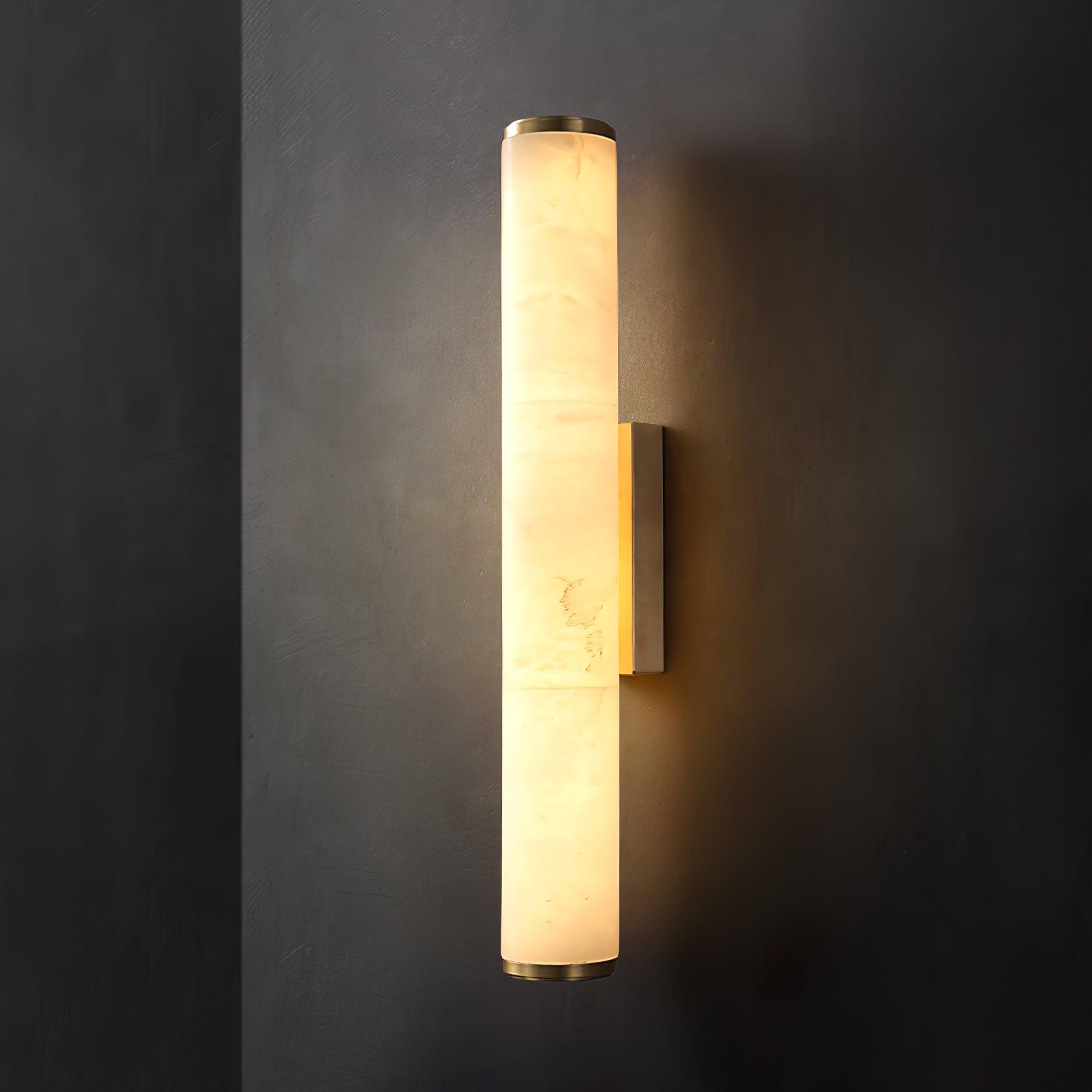 Modern Alabaster Tube LED Wall Sconce 1-Light Lasson Living