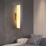 Modern Alabaster Tube LED Wall Sconce 1-Light Lasson Living