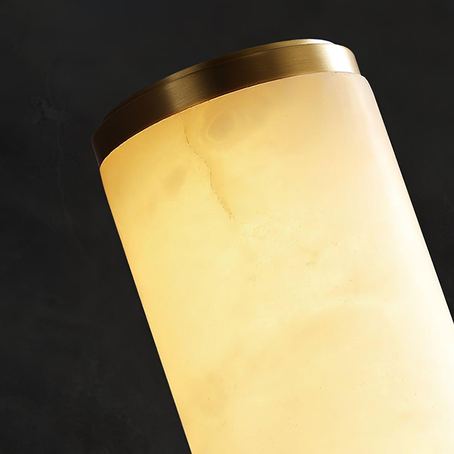 Modern Alabaster Tube LED Wall Sconce 1-Light Lasson Living