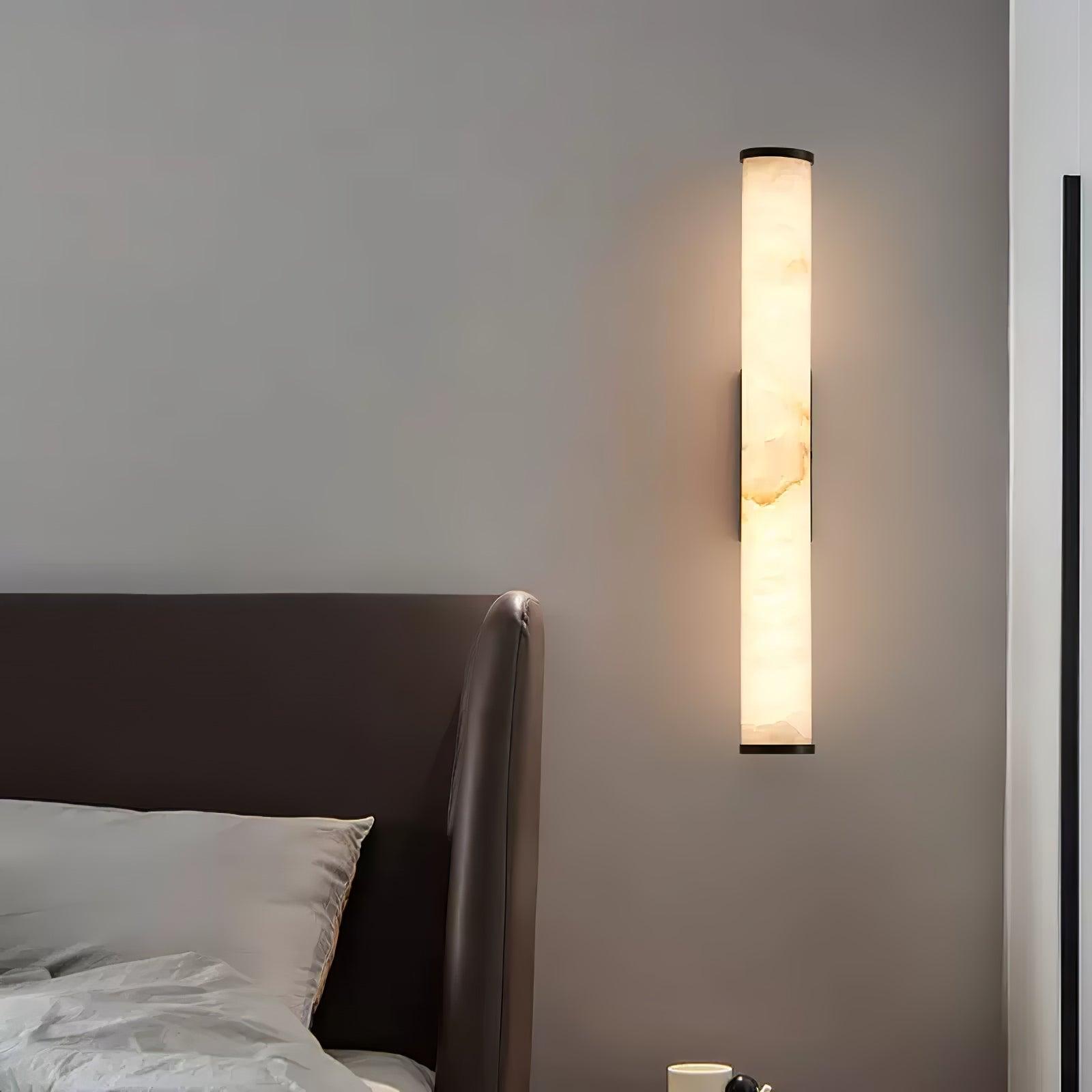 Modern Alabaster Tube LED Wall Sconce 1-Light Lasson Living