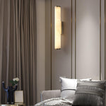 Modern Alabaster Tube LED Wall Sconce 1-Light Lasson Living