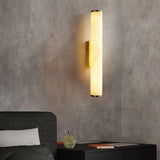 Modern Alabaster Tube LED Wall Sconce 1-Light Lasson Living