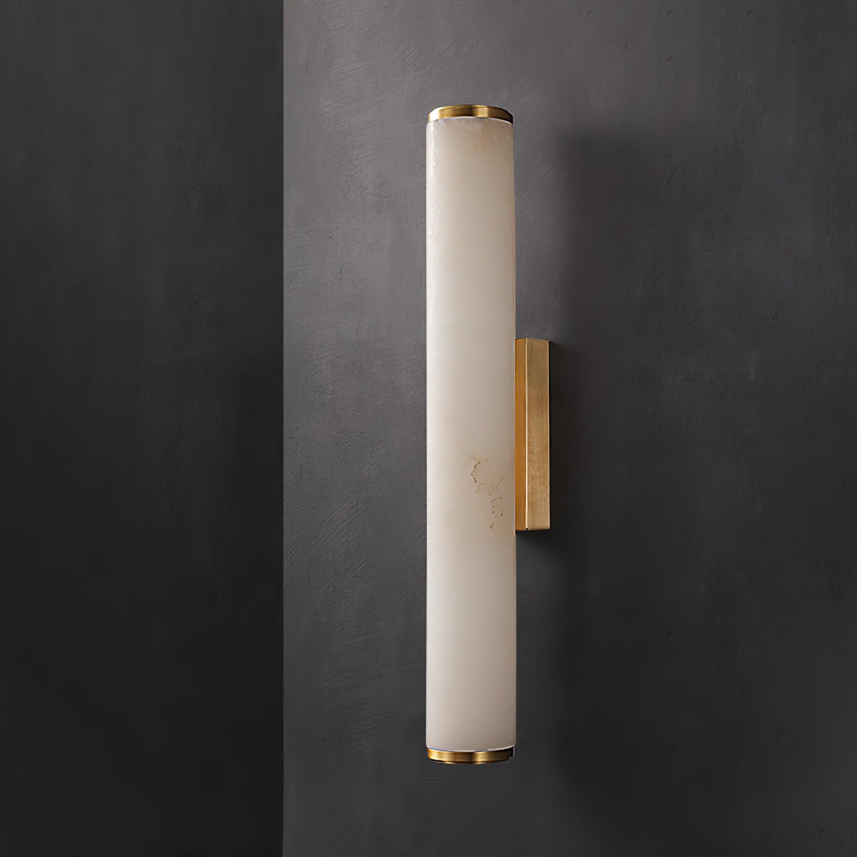 Modern Alabaster Tube LED Wall Sconce 1-Light Lasson Living