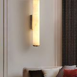 Modern Alabaster Tube LED Wall Sconce 1-Light Lasson Living