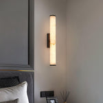 Modern Alabaster Tube LED Wall Sconce 1-Light Lasson Living