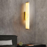 Modern Alabaster Tube LED Wall Sconce 1-Light Lasson Living